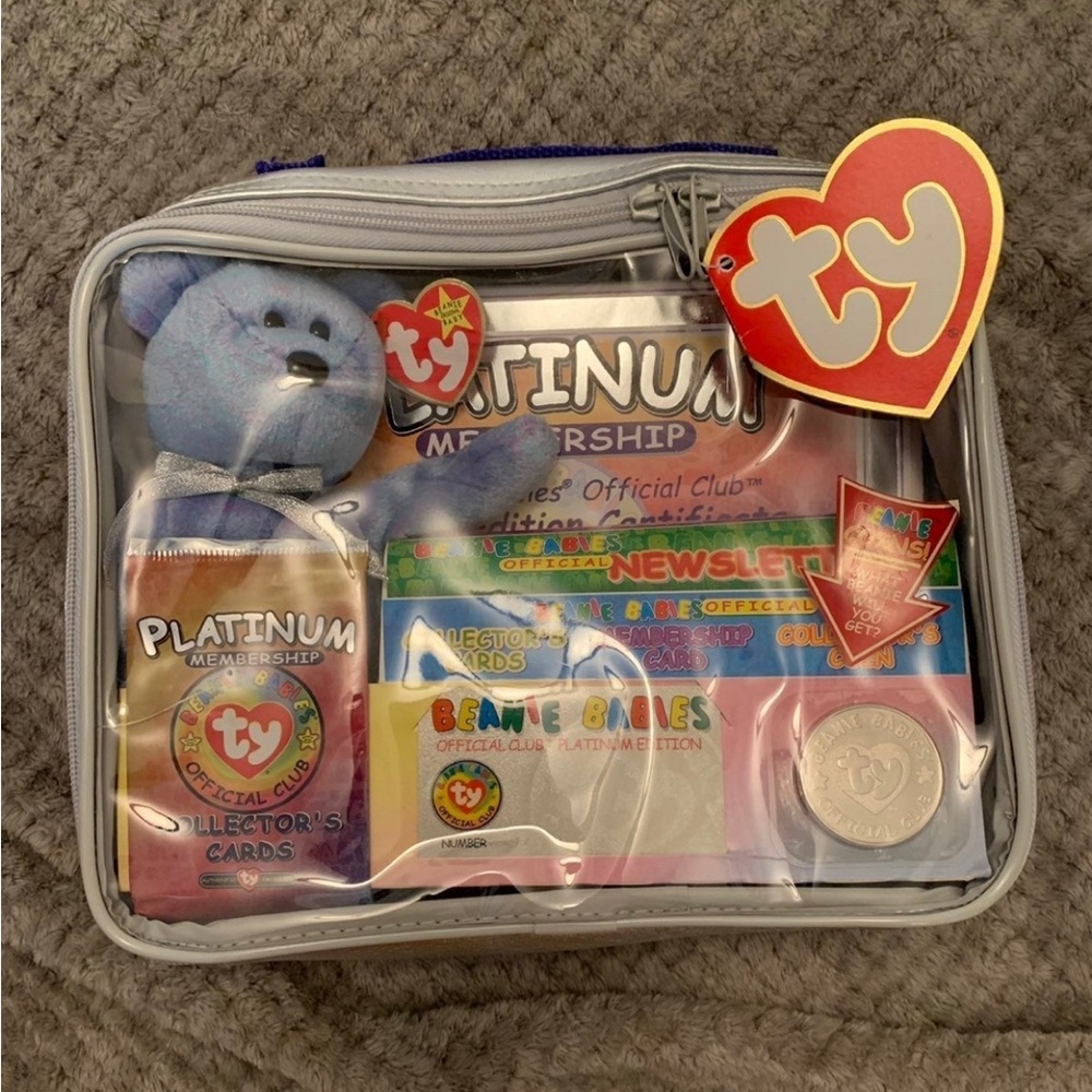 NWT Ty Beanie Babies PLATINUM MEMBERSHIP BEANIE SET
